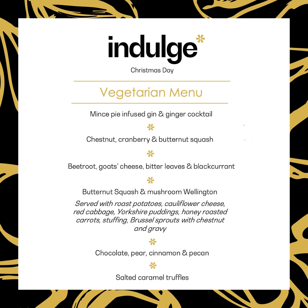 Christmas Butternut Squash & Mushroom Wellington Menu (V)